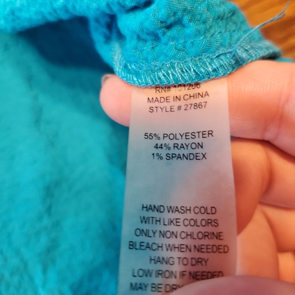 Nwot soft surroundings  blue  gauzy jacket Sz L - Picture 3 of 4